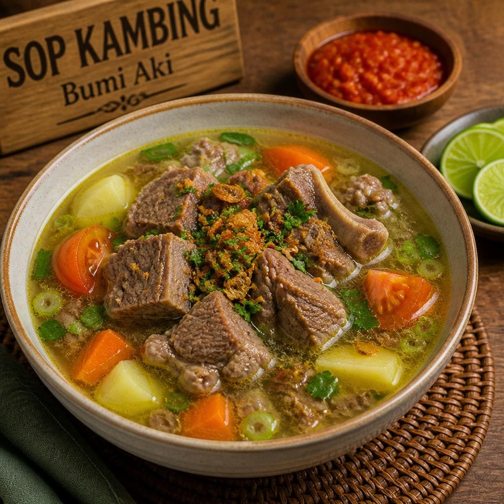 Sop Kambing di RM Bumi Aki